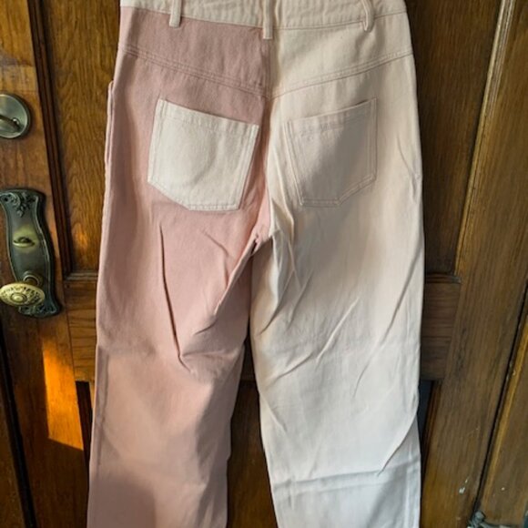Paper Moon Two Tone Pink Wide Leg Jeans - Picture 3 of 3